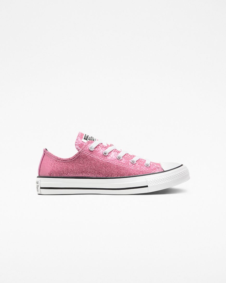 Zapatillas Bajas Converse Chuck Taylor All Star Glitter Niña Rosas Negras | PE WL0P28